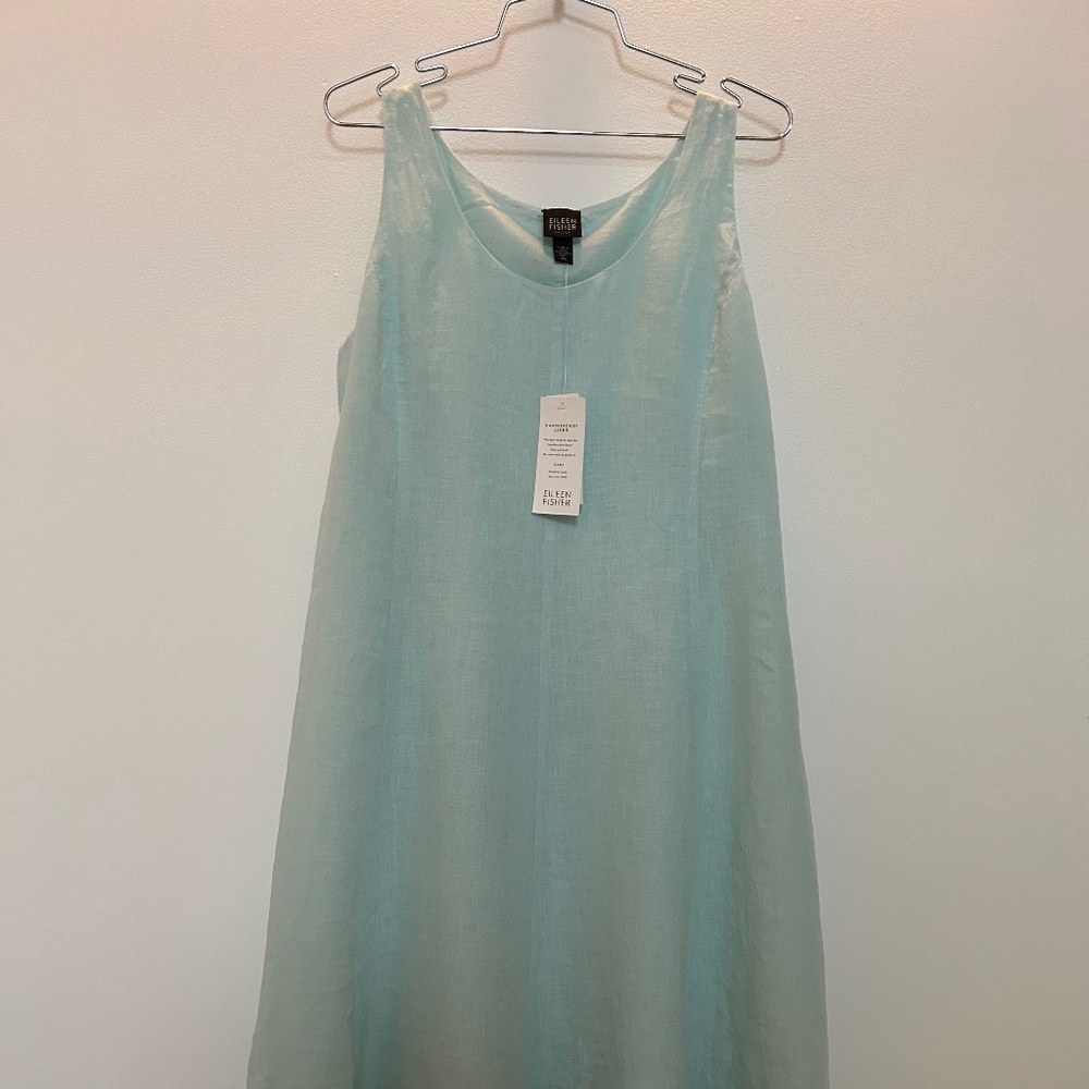 Eileen Fisher Hankerchief Linen Scoop Neck Dress